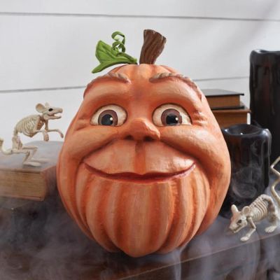 KATIAK Pumpkin Face Outdoor Courtyard Decoration Ghost Party Pumpkin six Weird Coffee Resin Worker