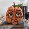KATIAK Pumpkin Face Outdoor Courtyard Decoration Ghost Party Pumpkin six Weird Coffee Resin Worker view 4