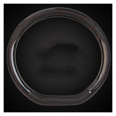 FUERU Car Steering Wheel Cover Set Car Steering Wheel Cover D Type Comfortable Leather Fashionable Atmosphere Car Interior (Color : 2#)