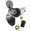 Xspeed Stainless Steel Upgrade 3 Blades Outboard Propeller with Interchangeable Hub Kits for 4-3/4" Gearcase Suzuki 150-300hp Engines,15 Spline Tooth,RH/LH(14x19 LH) view 1
