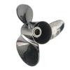 Xspeed Stainless Steel Upgrade 3 Blades Outboard Propeller with Interchangeable Hub Kits for 4-3/4" Gearcase Suzuki 150-300hp Engines,15 Spline Tooth,RH/LH(14x19 LH) view 3
