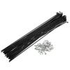 X AUTOHAUX 40 Pcs 14G J Bend 218mm x 2mm Bike Bicycle Spokes with Nipples Steel Black view 1