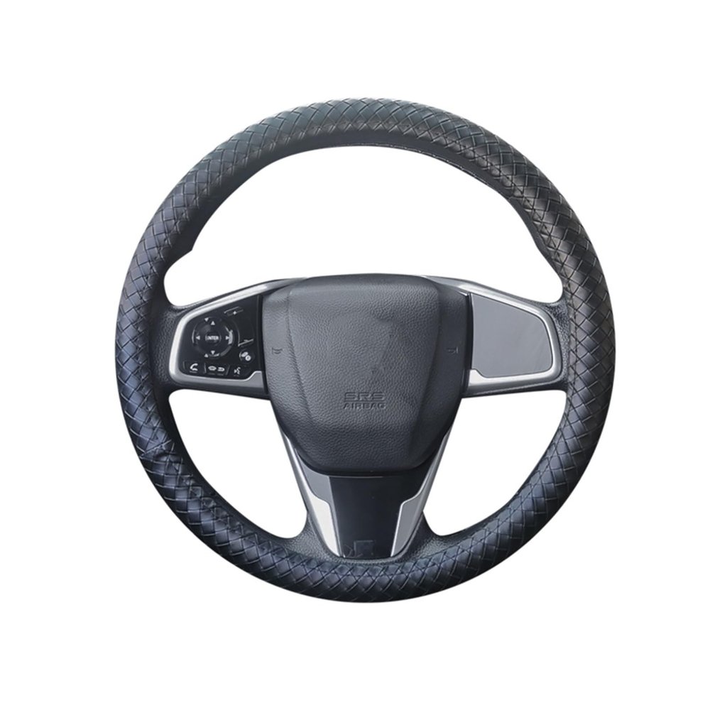 FUERU Car Steering Wheel Cover Set Car Steering Wheel Cover Creative Preparation Leather Comfortable Shock-Absorbing Car Interior (Color : 1#)