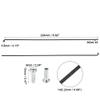 X AUTOHAUX 40 Pcs 14G J Bend 224mm x 2mm Bike Bicycle Spokes with Nipples Steel Black view 3