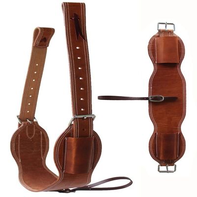 7 INCH Wide Western Leather Horse Saddle Rear Flank Back Cinch Girth Hand Tooled ME-LCG-018