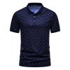 LUJENGEFA Men's Casual Short Sleeve Polo Shirt Summer Holiday Beach Tropical Tops Golf Shirts for Men Navy Blue Horse S view 1