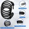 Boviisky Bike Cable Lock,2Pack,4-Digit,4ft Long Resettable Combination High Security Bicycle Lock for Scooter, Vinyl-Coated Anti-Theft 5/16 in Diameter view 3