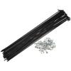 X AUTOHAUX 40 Pcs 14G J Bend 228mm x 2mm Bike Bicycle Spokes with Nipples Steel Black view 1