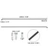 X AUTOHAUX 40 Pcs 14G J Bend 228mm x 2mm Bike Bicycle Spokes with Nipples Steel Black view 3