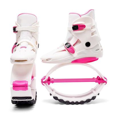 Adult Teen Kangaroo Jumping Shoes, Professional Fitness Bounce Jump Boots with 3 pcs Tension Spring, 35-40 EU, Foot Length 8.9-9.9in/22.5-25cm (Size : M/35-37)