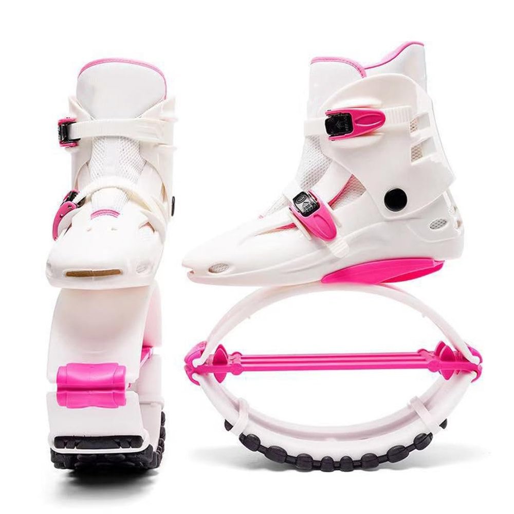 Adult Teen Kangaroo Jumping Shoes, Professional Fitness Bounce Jump Boots with 3 pcs Tension Spring, 35-40 EU, Foot Length 8.9-9.9in/22.5-25cm (Size : M/35-37)