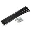 X AUTOHAUX 40 Pcs 14G J Bend 226mm x 2mm Bike Bicycle Spokes with Nipples Steel Black view 1