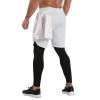 Charque Mens Compression Running Pants 2 in 1 Shorts Gym Leggings with Pocket Quick Dry Athletic Workout Sweatpants view 3