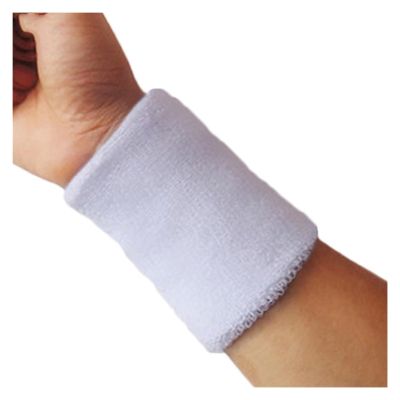 1x Sports Wrist Sweat Band Tennis Squash Badminton Gym Basketball Bracelet Running Sports Safety Wrist Support (Color : White, Size : ONE Size)