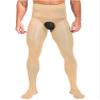 YiZYiF Mens Lace Patchwork Sissy Transparent Leggings Hollow Out Pantyhose Stockings Long Pants Nude One Size view 1