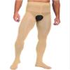 YiZYiF Mens Lace Patchwork Sissy Transparent Leggings Hollow Out Pantyhose Stockings Long Pants Nude One Size view 2