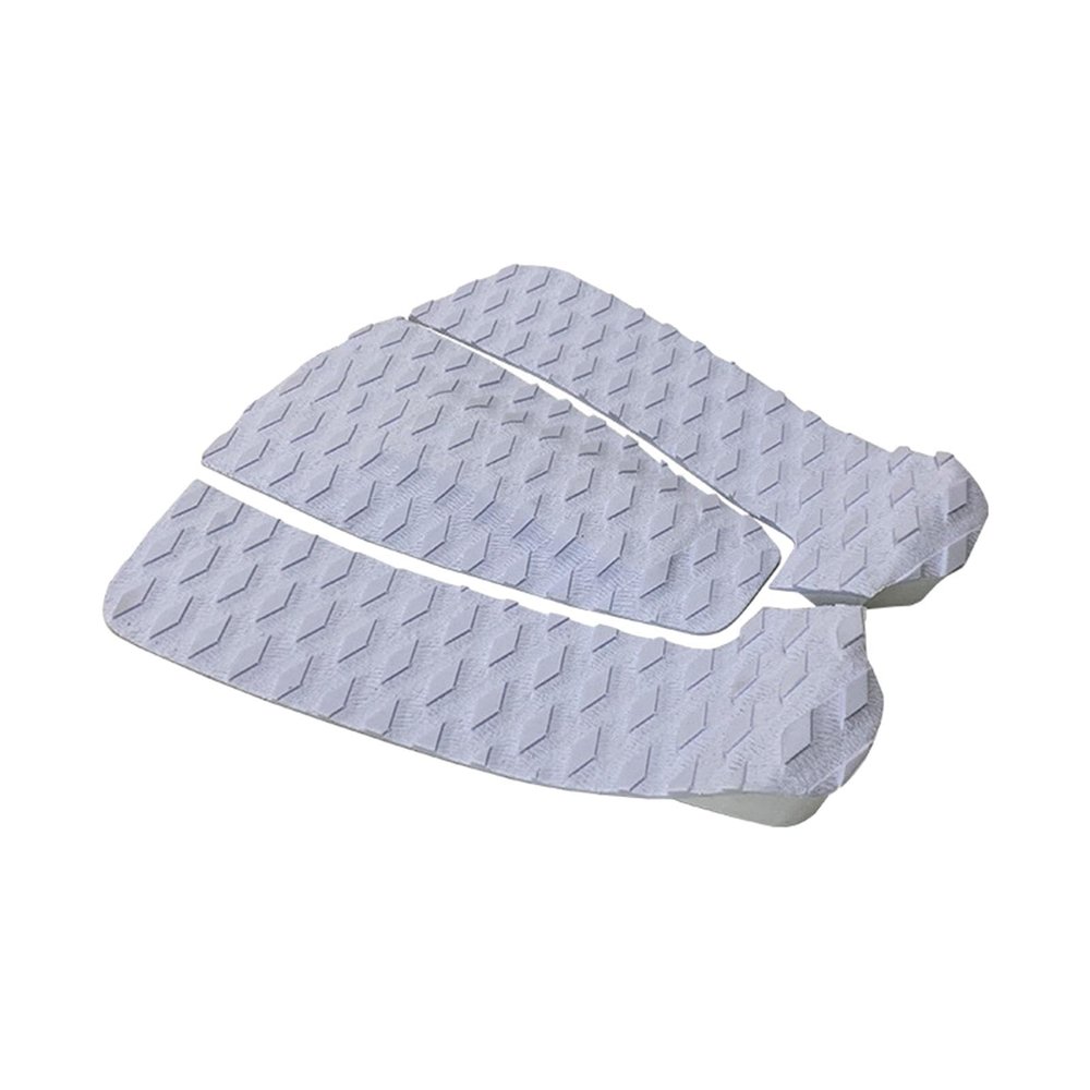 rockible 3X Surfboard Traction Pad Deck Grip Mat Anti Slip Surfing Padding Premium Stomp Foot Pads Board Pads Deck Tail Pads for Funboard Skimboards, White
