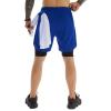 Charque Mens Compression Running Pants 2 in 1 Shorts Gym Leggings with Pocket Quick Dry Athletic Workout Sweatpants view 3