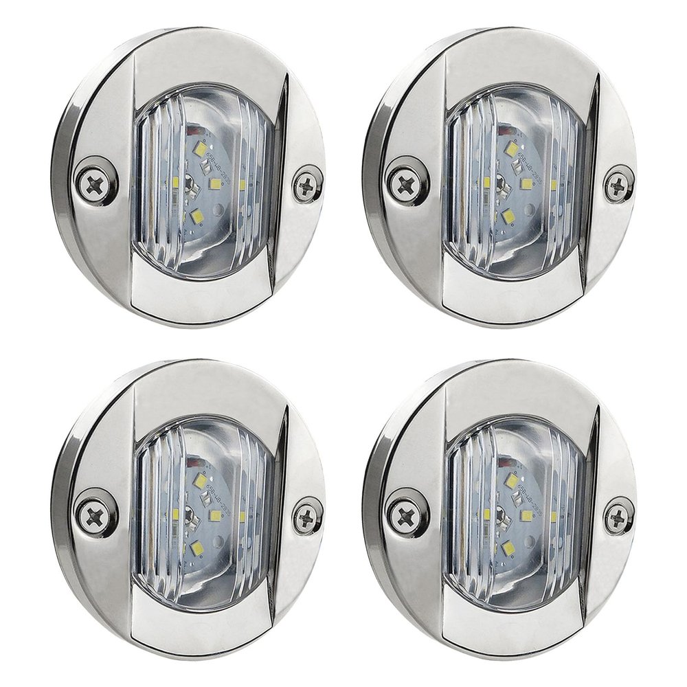 LIDSCURA 4PCS Marine Boat Deck Lights, Stern Courtesy Interior Pontoon Anchor Light Waterproof for boats Night Fishing Kayak Yacht Duck John Boat (Blue Light)