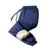 ZGZZ7 Men's Winter Warm Fleece Pants Sherpa Lined Sweatpants Active Thermal Running Joggers Pants (2#Blue,XXL) view 4
