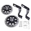 Didiseaon 1set Light Flashing Mute Boys and Girls Bike Training Auxiliary Wheels with Bracket Sturdy Safety Support for Boy Girl Black view 1