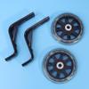 Didiseaon 1set Light Flashing Mute Boys and Girls Bike Training Auxiliary Wheels with Bracket Sturdy Safety Support for Boy Girl Black view 3