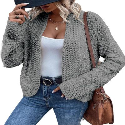 Dokotoo Womens Oversized Winter Cardigans Sweaters for Women 2026 Early Fall Fashion Open Front Ladies Long Sleeve Autumn Chunky Early Fall Fashion Soft Knit Winter Outerwear Coats Gray X-Large