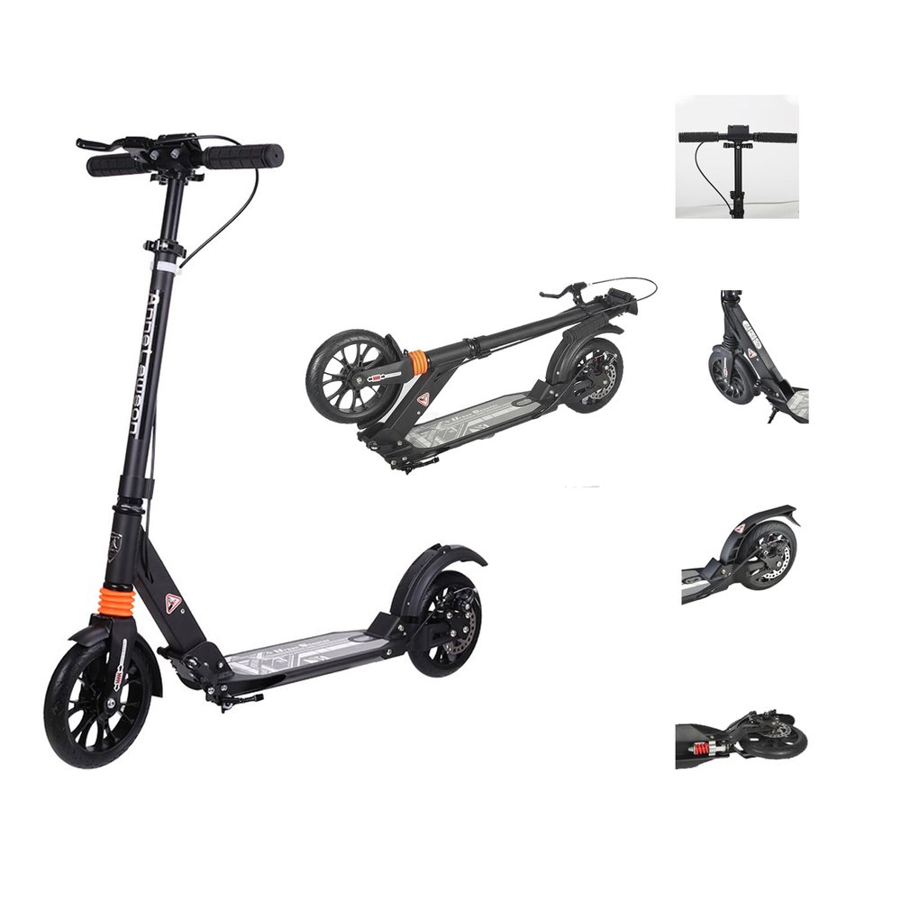 GLDDFDG Scooter for Adults-Scooter for Kids Ages 8-12-Kids Scooters- Aircraft Aircraft Grade Aluminum,Sturdy Scooter with Adjustable Height,Large Anti-Slip Wheels,Dual Shock-Absorbing,220Lb Weight Li