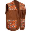 BASSDASH Upland Game Field Water-Resistant Bird Hunting Vest with Multi Pockets Brown/Orange Men Women FV11 view 1