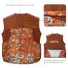 BASSDASH Upland Game Field Water-Resistant Bird Hunting Vest with Multi Pockets Brown/Orange Men Women FV11 view 2