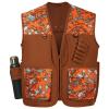 BASSDASH Upland Game Field Water-Resistant Bird Hunting Vest with Multi Pockets Brown/Orange Men Women FV11 view 3