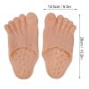 1 Pair Large Foot Slippers Caveman Costume Shoes Cover Funny Barefoot Slippers Halloween Cosplay Huge Feet Cosplay Costumes Party Supplies Props Party Accessories(Green Fleshcolor)(Fleshcolor) view 3