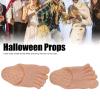 1 Pair Large Foot Slippers Caveman Costume Shoes Cover Funny Barefoot Slippers Halloween Cosplay Huge Feet Cosplay Costumes Party Supplies Props Party Accessories(Green Fleshcolor)(Fleshcolor) view 4