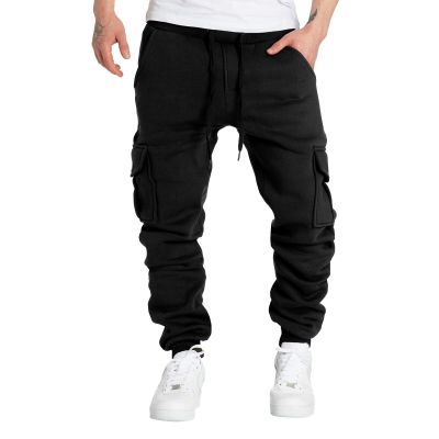 Mens Cargo Pants Sweatpants Drawstring Pocket Athletic Running Fashion Workout Comfortable Loose Fleece Joggers