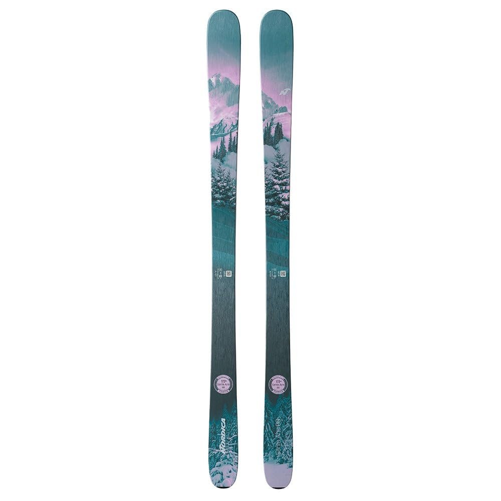 NORDICA Women Santa Ana 88 Skis, Color: Pink/Metallic Green, Size: 165 (0A359100001-165)