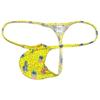Jaxu Sexy Men's Flex Bikini Thong Underwear Male Contour Pouch Tangas Hombre G-string Minimum Coverage T-back String Belt 3-Pack(Mosaic Stripe,Yellow Desert,Big Yellow Stripe) L view 3