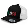 RIVEMUG Mexico Premium Trucker Hat Curved Bill Mid Crown Adjustable Mexican Cap Black/White view 1