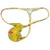 Jaxu Sexy Men's Flex Bikini Thong Underwear Male Contour Pouch Tangas Hombre G-string Minimum Coverage T-back String Belt 3-Pack(Mess Twine Pattern,Dinosaur,Yellow Fern Leaf) M view 4