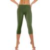 HGps8w Cropped Yoga Pants for Women Tummy Control High Waisted Compression Capris Floral Leggings Workout Running Tights view 3