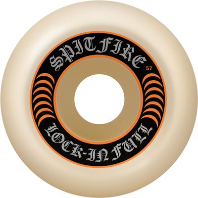 Spitfire F4 99a Lock-in Full 57mm Natural/Orange Skateboard Wheels (Set of 4)