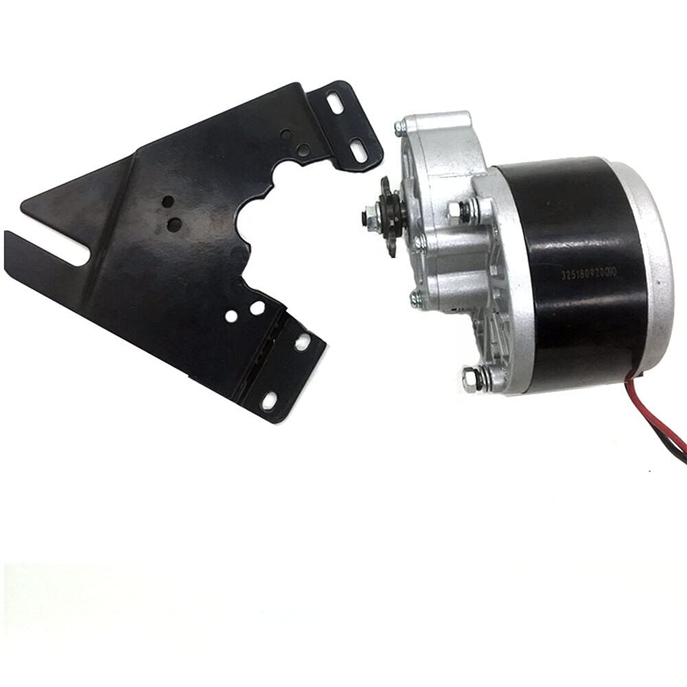 Midwod DC Motor 350W 24V 36V DC Brush Gear Motor for Electric Bicycle Scooter Bike with Iron Bracket Holder DIY Conversion - (Speed(RPM): 36V 250W)