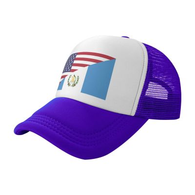 America Guatemala Friendship Flag Trucker Hats Sunshade and Sand Proof Durable Made of Polyester