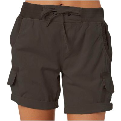 Uillui Women's Relaxed Fit Cargo Shorts Teen Girls Summer Running Athletic Workout Short Pant High Waist Baggy Hiking Pants Dark Gray