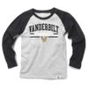 Wes and Willy NCAAA Kids LS Raglan Tee,Vanderbilt Commodores,L,Black view 1