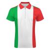 Italian Flag Golf Polo Shirts for Men Casual Short Sleeve Collared Athletic Tee view 4