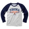 Wes and Willy NCAAA Kids LS Raglan Tee,Virginia Cavaliers,5,Midnight view 1