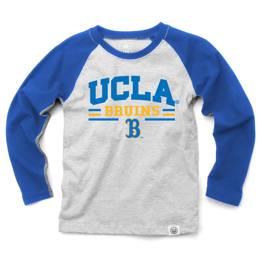 Wes and Willy NCAAA Kids LS Raglan Tee,UCLA Bruins,2T,UC Blue