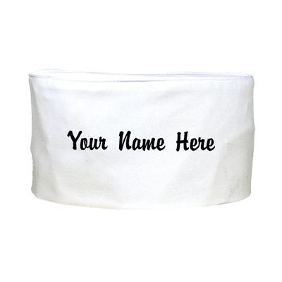 ChefsCloset Custom Embroidered Chef Beanie Hat, Custom Flat Top Chef Hats, White Chef Beanie Unisex