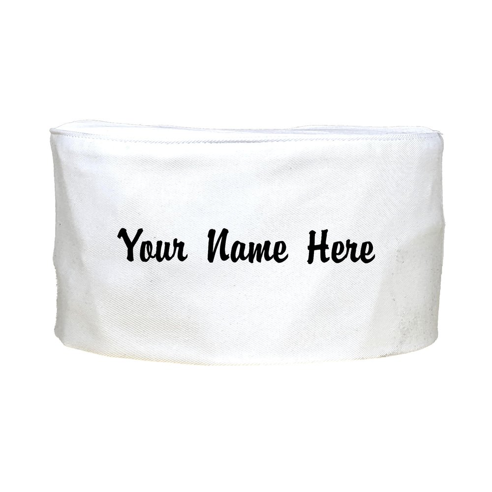 ChefsCloset Custom Embroidered Chef Beanie Hat, Custom Flat Top Chef Hats, White Chef Beanie Unisex