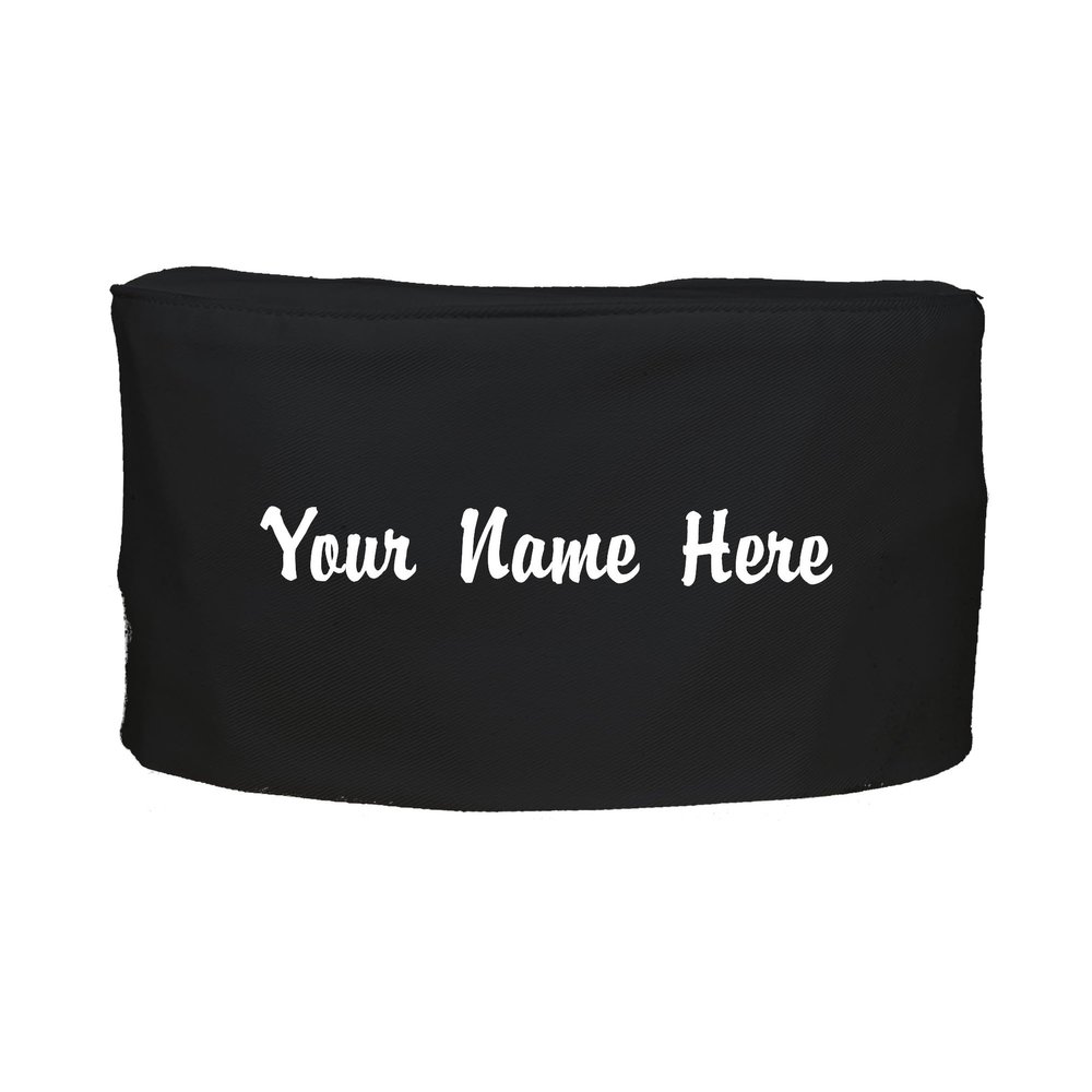 ChefsCloset Custom Embroidered Chef Beanie Hat, Custom Flat Top Chef Hats, Black Chef Beanie Unisex